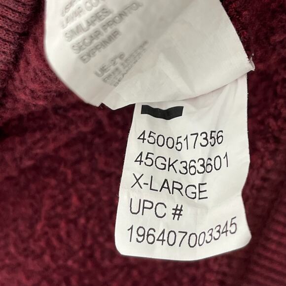 IZOD Mens XL 1/4 Zip Pullover Sweater Maroon Advantage Performance Stretch Logo - Picture 5 of 10